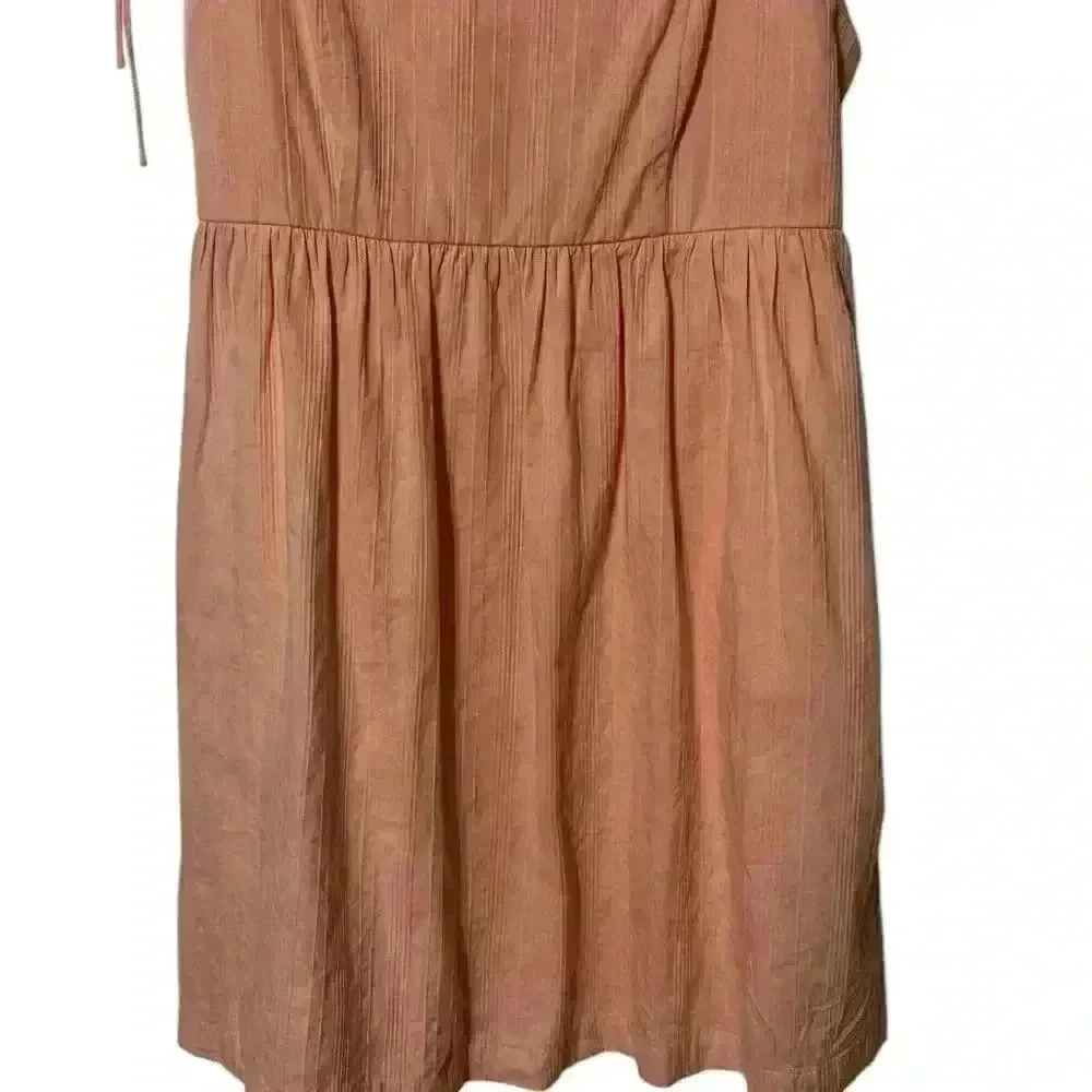 Altar’d State Women’s size Large Sleeveless pink Dress/ pockets/ tie straps/ zip - Picture 5 of 12